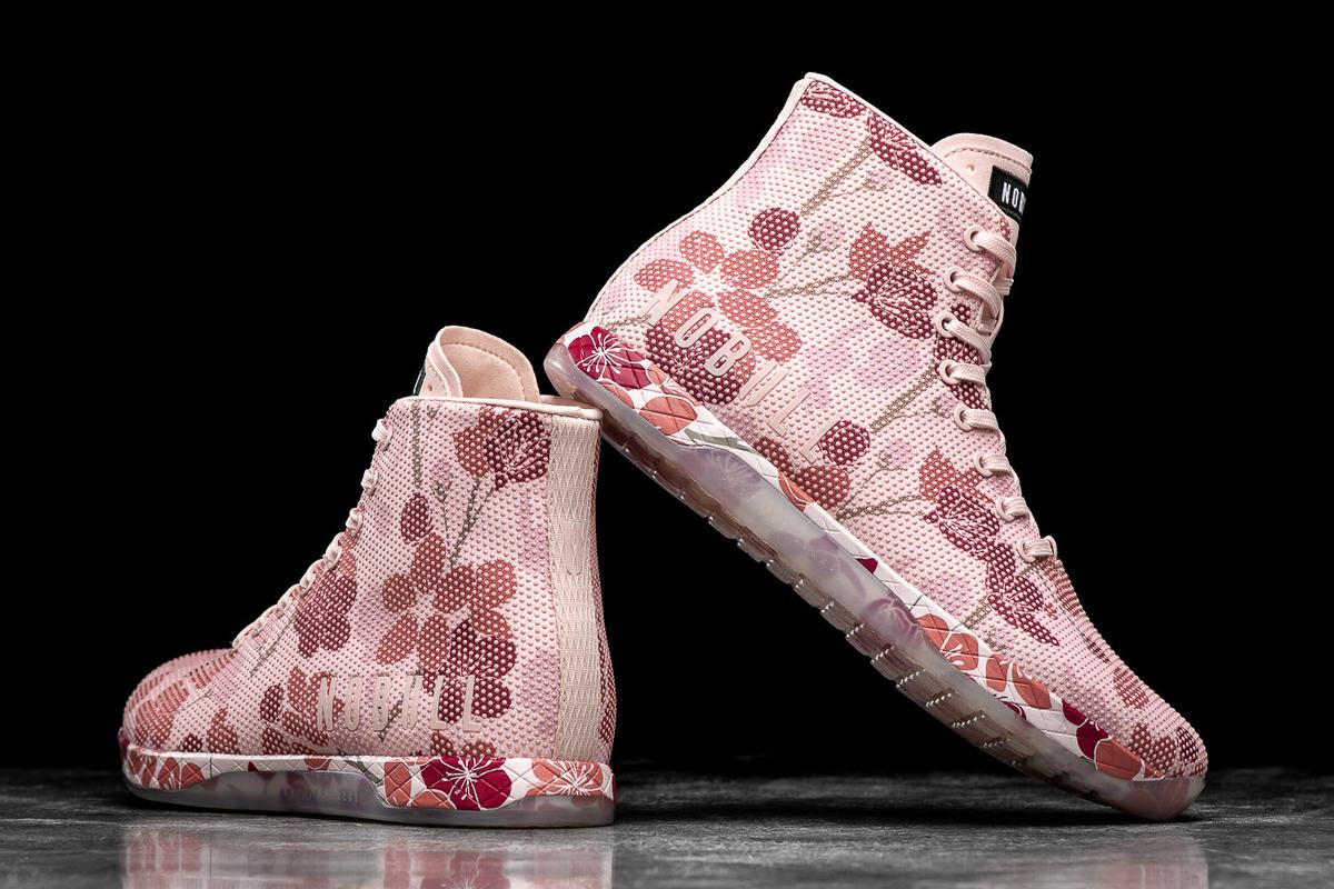 Nobull Superfabric High-Top Women's Trainers Pink | Australia (AD4106)